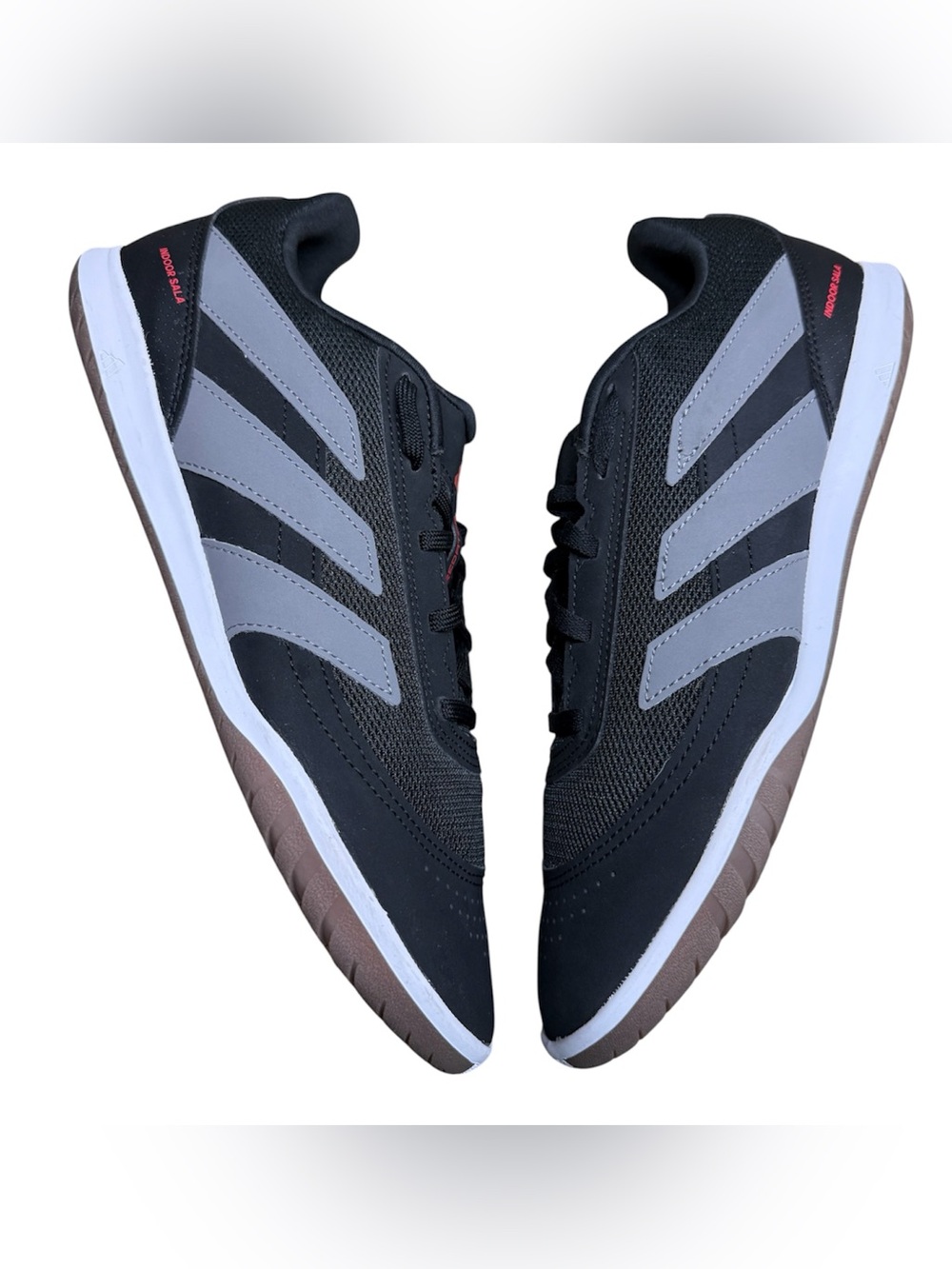 adidas Black and Gray Indoor Soccer Sneakers size 10